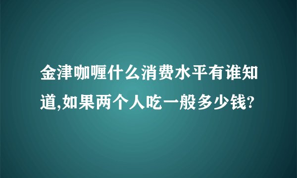 金津咖喱什么消费水平有谁知道,如果两个人吃一般多少钱?