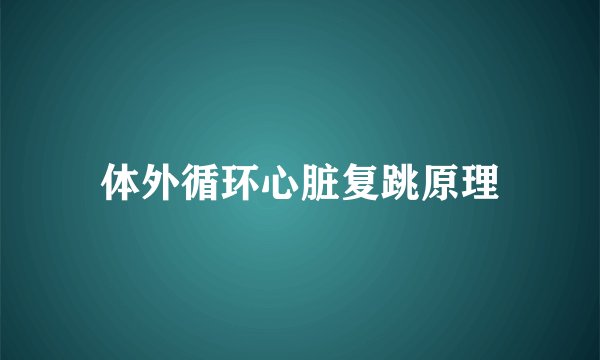 体外循环心脏复跳原理
