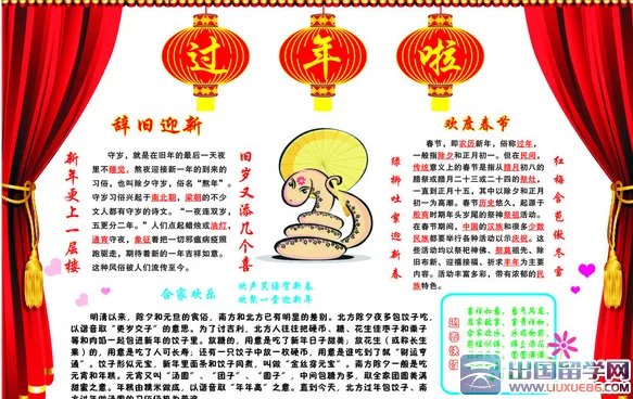 2016年猴年春节手抄报