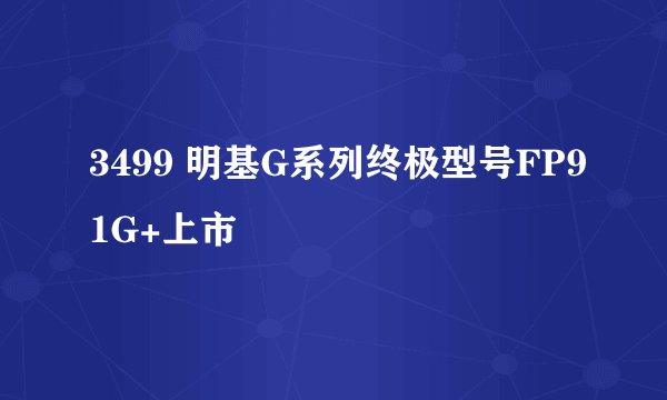 3499 明基G系列终极型号FP91G+上市