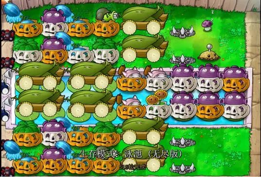 植物大战僵尸谁能给我看看无尽八炮阵