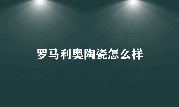罗马利奥陶瓷怎么样