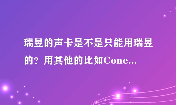 瑞昱的声卡是不是只能用瑞昱的？用其他的比如Conexant等不行吗？