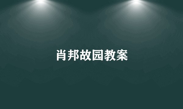 肖邦故园教案