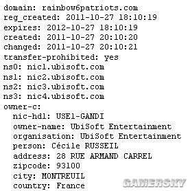 《彩虹六号6》正式名称“爱国者”泄漏