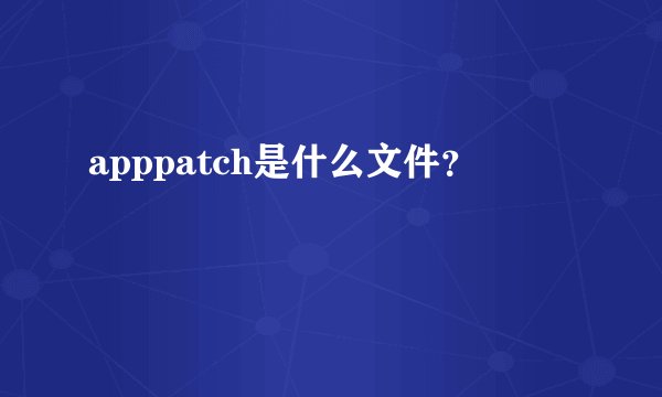 apppatch是什么文件？
