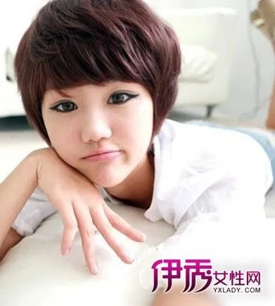 女生短纹理烫图片烫发型甜美显清新