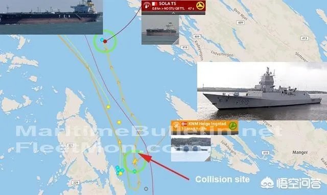 挪威的“英斯塔”号护卫舰在参加完三叉戟军演后，回国途中被货船撞沉是怎么回事？你怎么看？