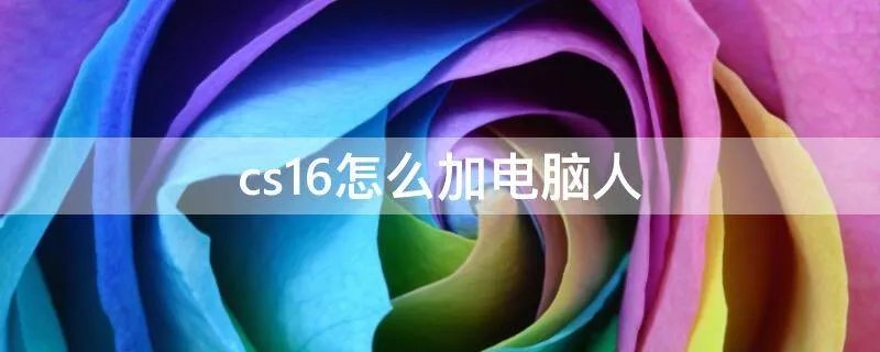 cs1.6怎么加电脑人