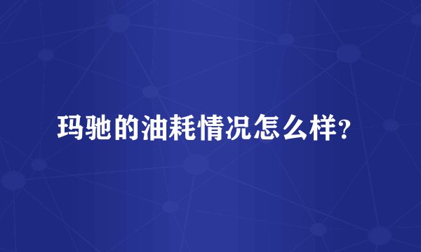 玛驰的油耗情况怎么样？