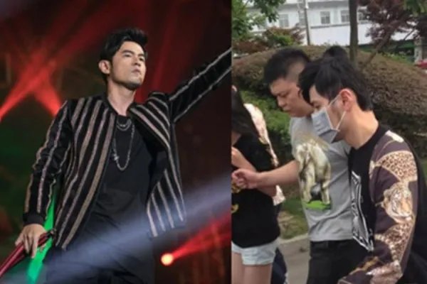 周杰伦和昆凌亲切与粉丝合影男神即将回归新歌声第二季