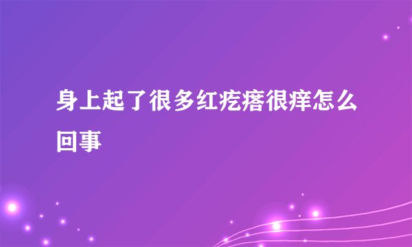 身上起了很多红疙瘩很痒怎么回事