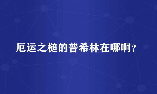 厄运之槌的普希林在哪啊？