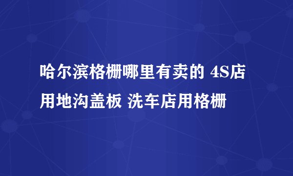 哈尔滨格栅哪里有卖的 4S店用地沟盖板 洗车店用格栅