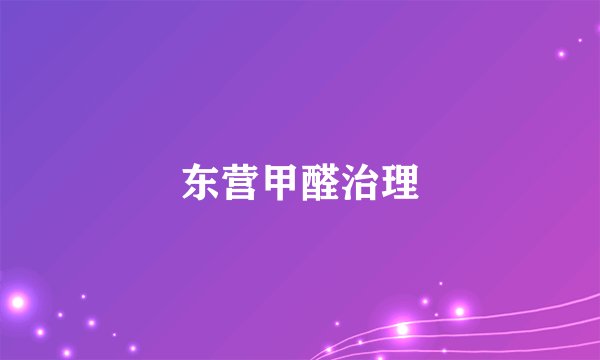 东营甲醛治理