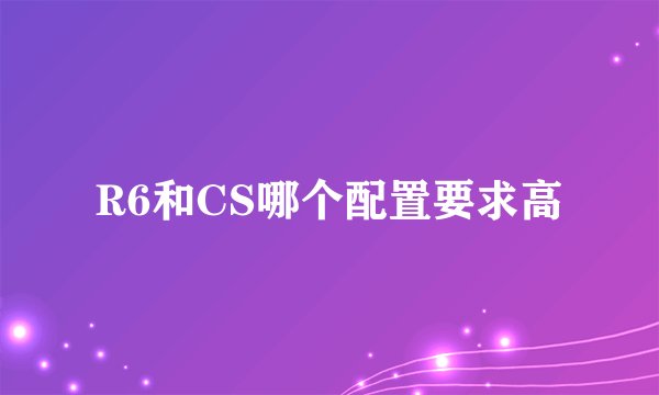 R6和CS哪个配置要求高