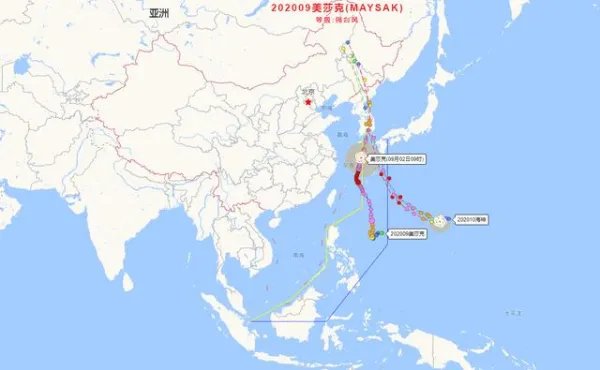 9月第1个双台风来了，海神预计达17级，它会是2020年风王吗