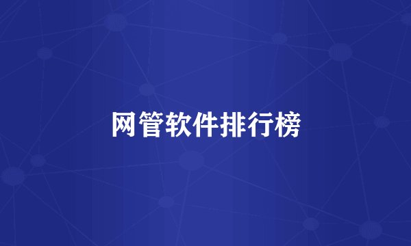 网管软件排行榜