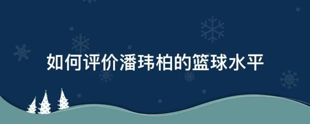 如何评价潘玮柏的篮球水平