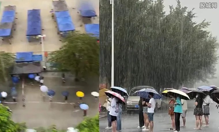 三亚暴雨市民游客雨中有序做核酸 整整齐齐排队风雨无阻