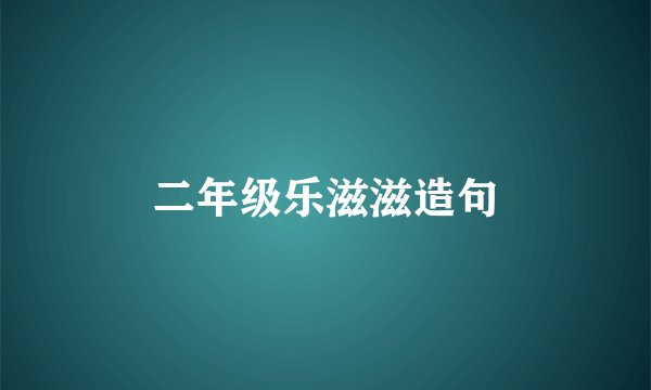 二年级乐滋滋造句