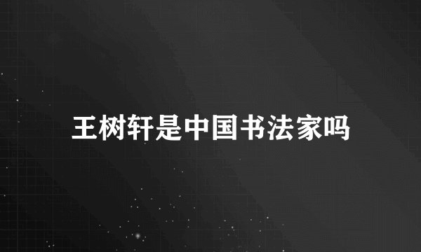 王树轩是中国书法家吗