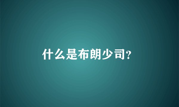 什么是布朗少司？