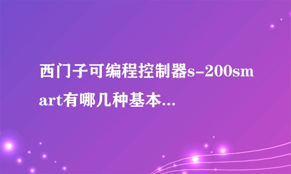 西门子可编程控制器s-200smart有哪几种基本数据类型？