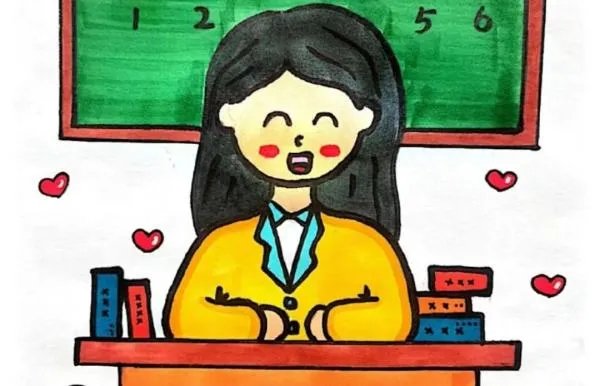 教师节怎么画简单又漂亮 一等奖