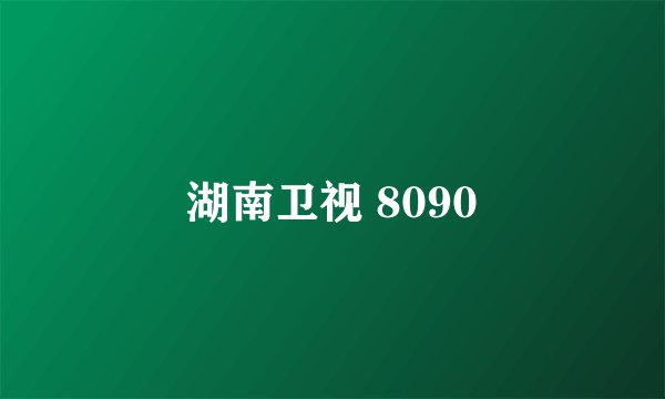 湖南卫视 8090