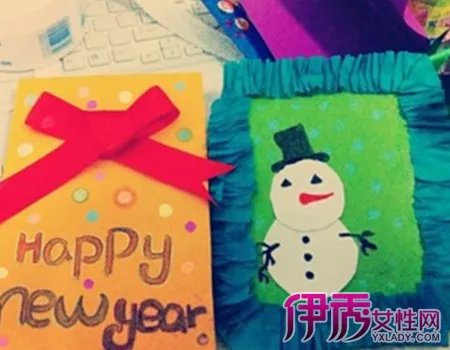 幼儿手工制作新年贺卡图片欣赏
