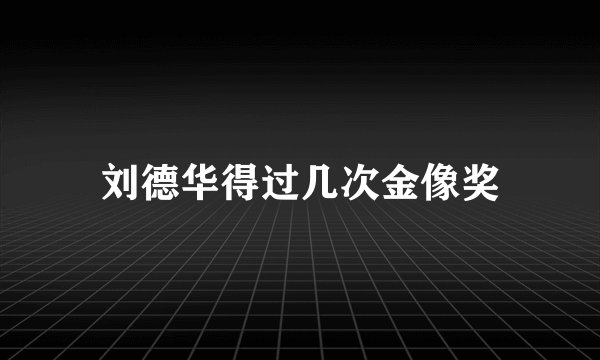 刘德华得过几次金像奖