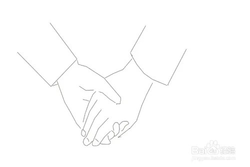 父亲节图片大手牵小手背影简笔画