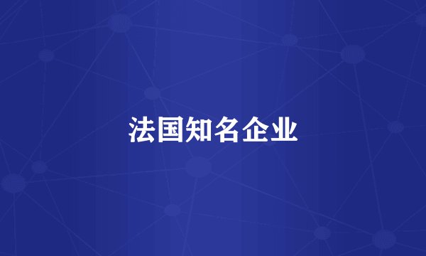 法国知名企业