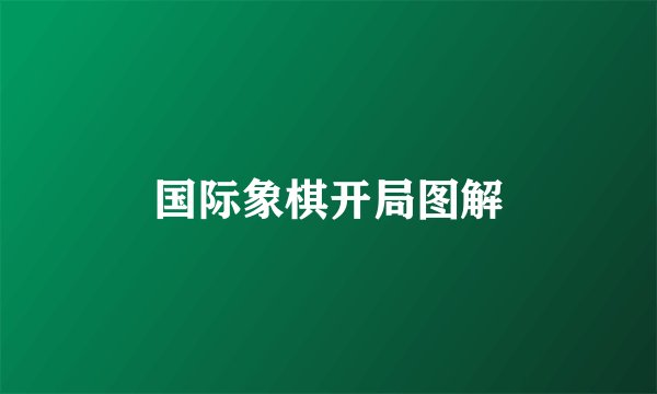 国际象棋开局图解