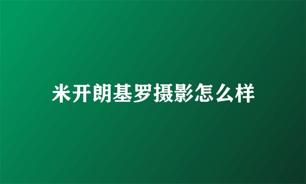 米开朗基罗摄影怎么样