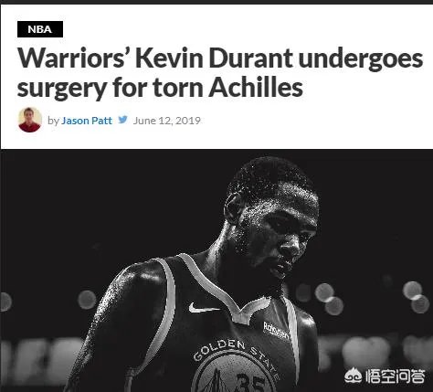 杜兰特社交媒体更新:我的跟腱断了,手术很成功!勇士官网没有首发消息,你怎么看?