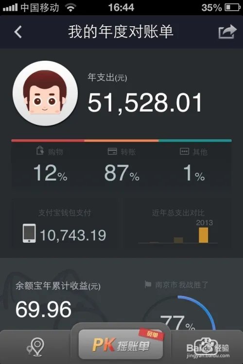 怎么查看支付宝2013年度账单