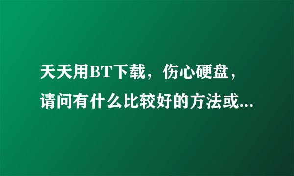 天天用BT下载，伤心硬盘，请问有什么比较好的方法或者软件能最大限度的保护硬盘啊