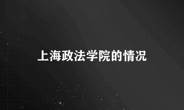 上海政法学院的情况