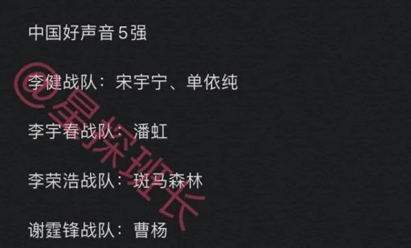 《好声音》半决赛大热门接连淘汰，冠军会是谁？