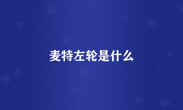 麦特左轮是什么