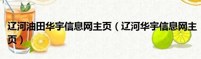 辽河油田华宇信息网主页（辽河华宇信息网主页）