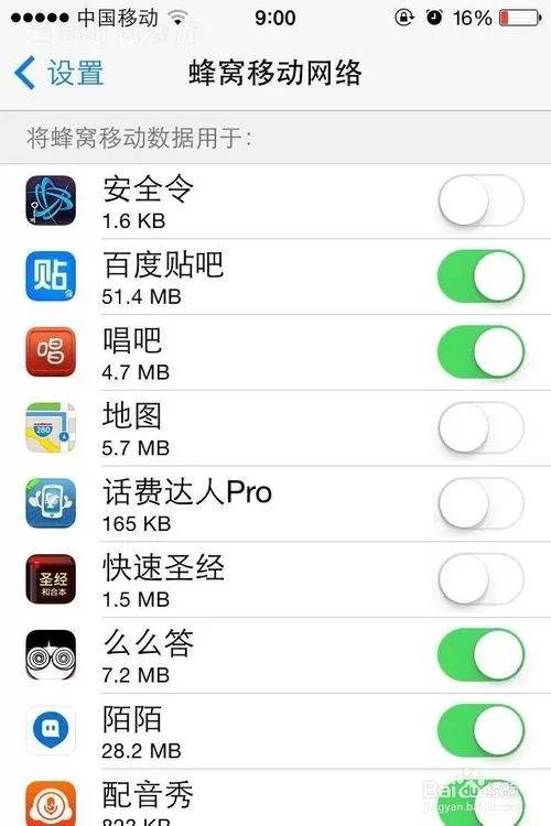 苹果手机怎么开关流量