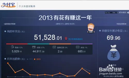 怎么查看支付宝2013年度账单