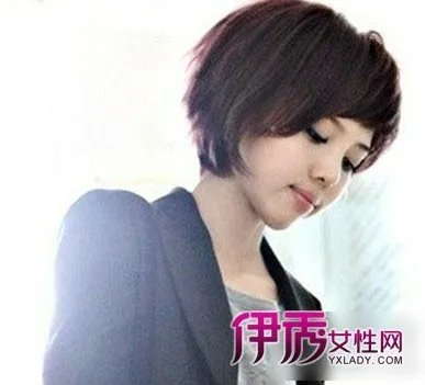 女生短纹理烫图片烫发型甜美显清新